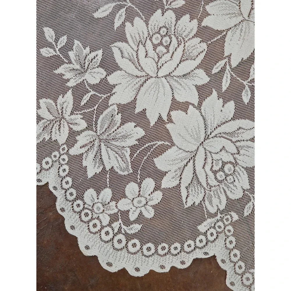3 Vtg Y2K Floral Lace Curtain Panels 54x82